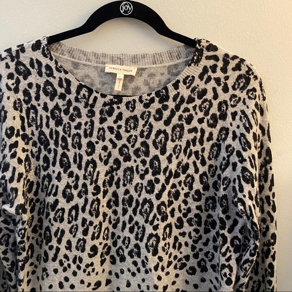 Rebecca Taylor Wool Blend Leopard Sweater - Picture 2 of 4